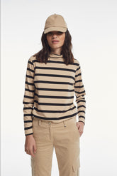 TWO-TONE STRIPED KNIT BRASA JERSEY